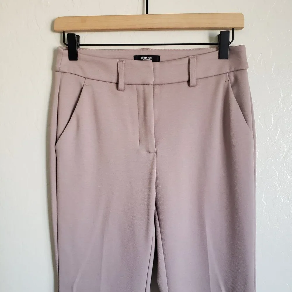 Simply Vera Vera Wang High-Waisted Flare Trouser Pants Sz Womens 2 Career Office